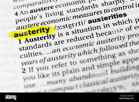 austerity dictionary.